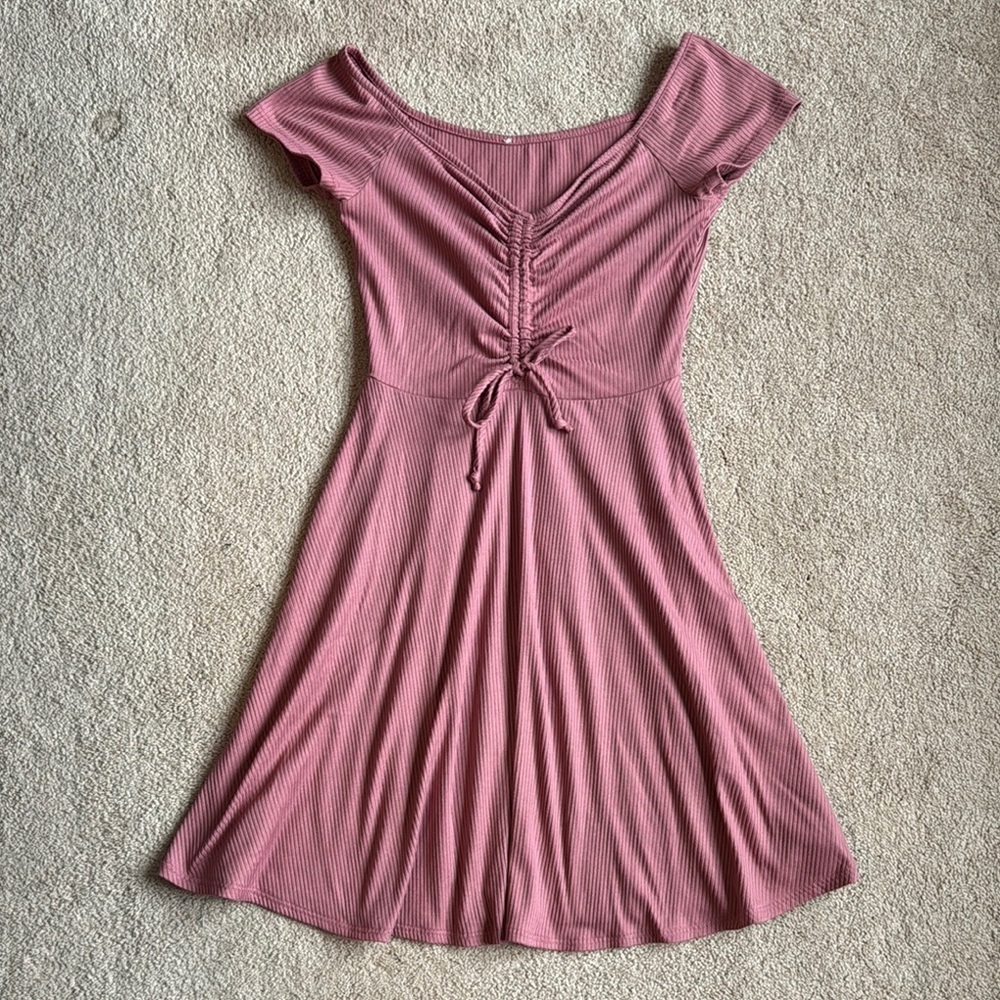Elegant Pink Off-Shoulder Dress